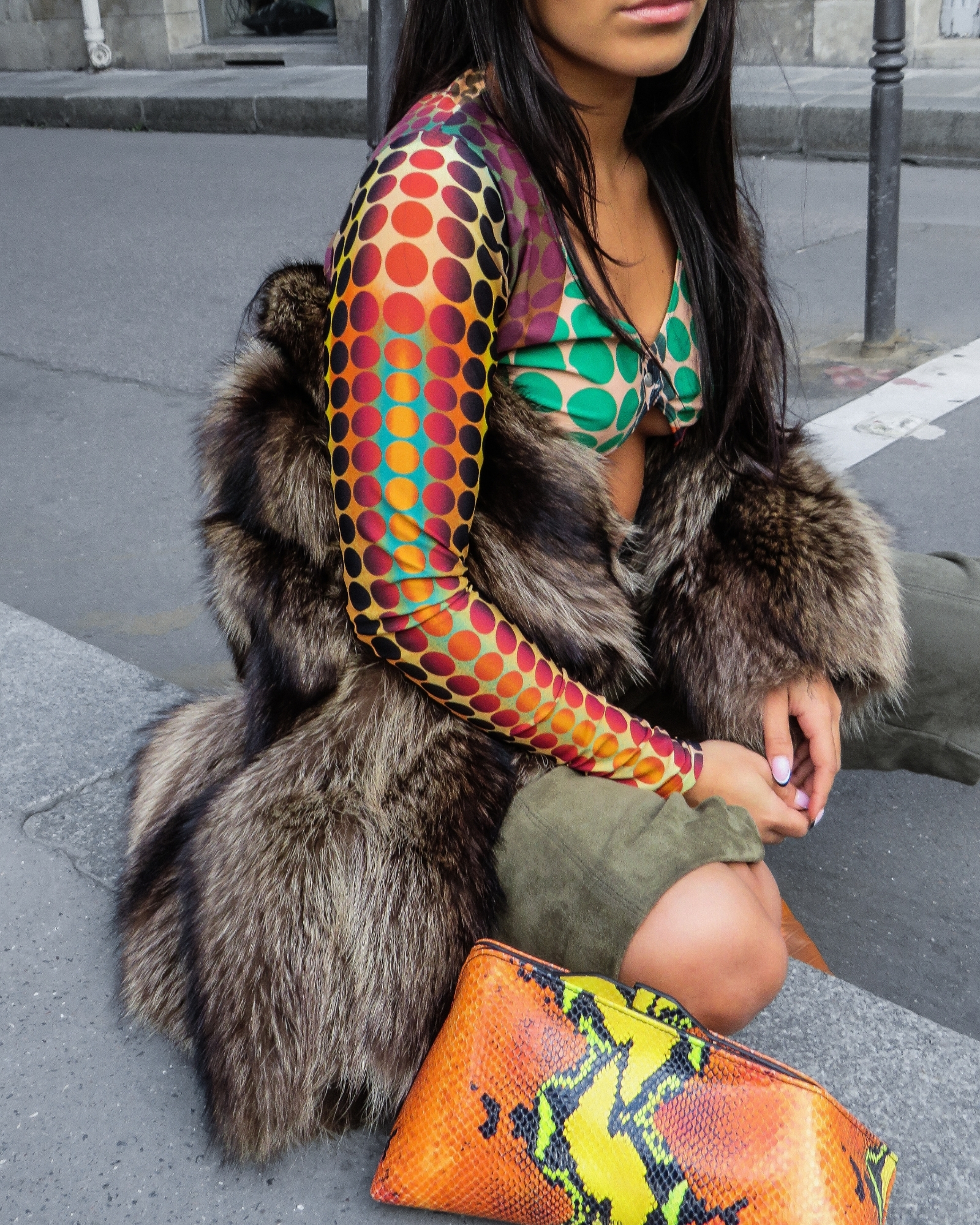 Crop top manches longues Jean Paul Gaultier