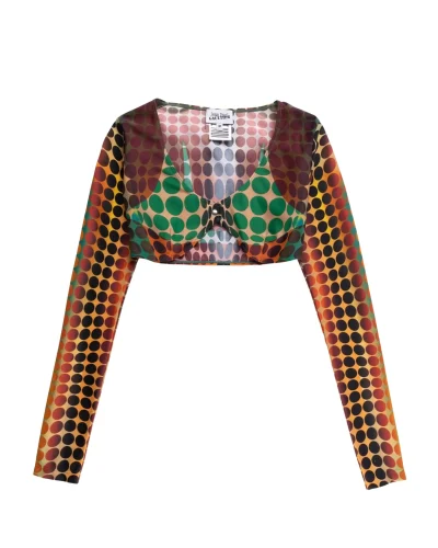 location crop top Jean Paul Gaultier multicolore