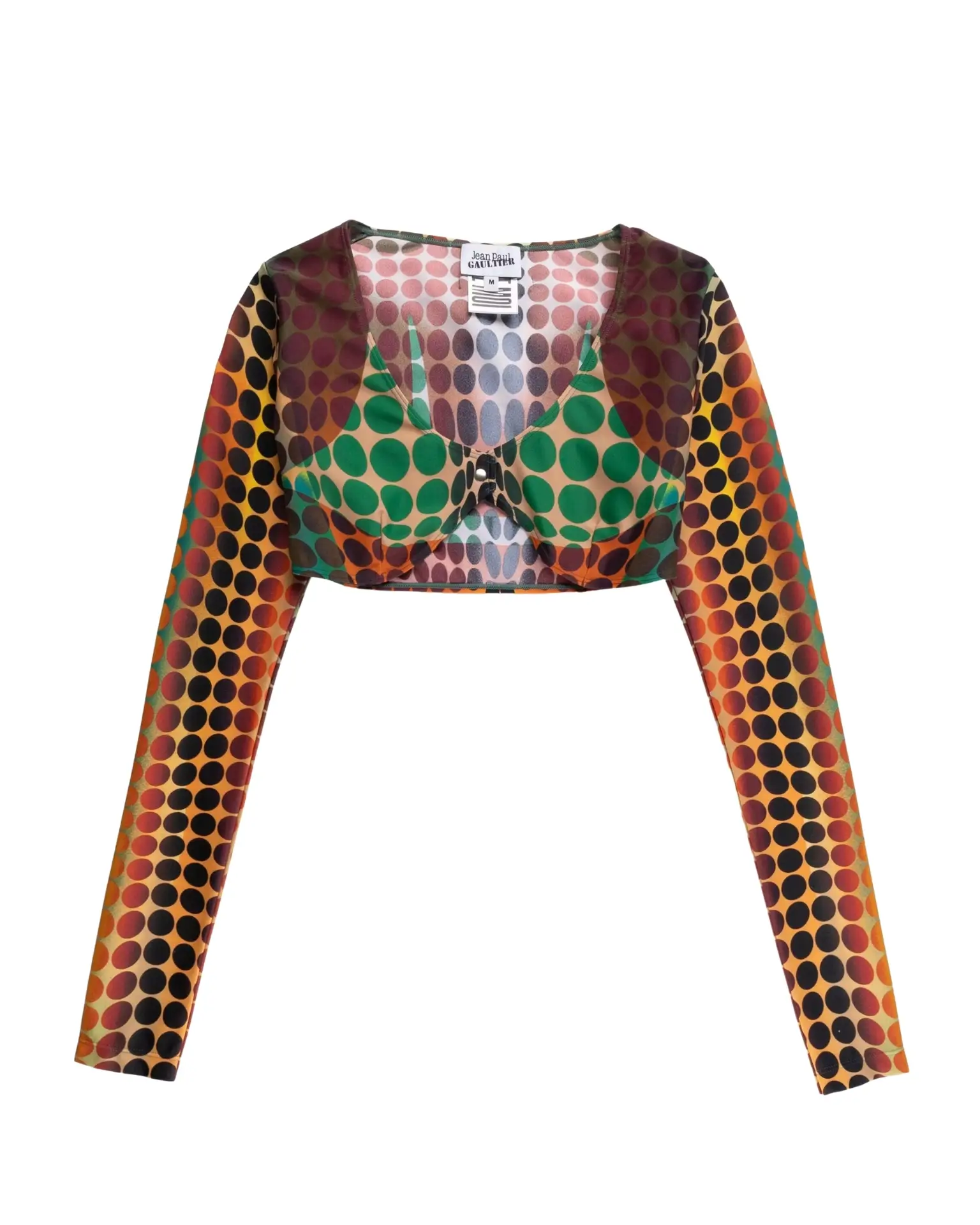 location crop top Jean Paul Gaultier multicolore