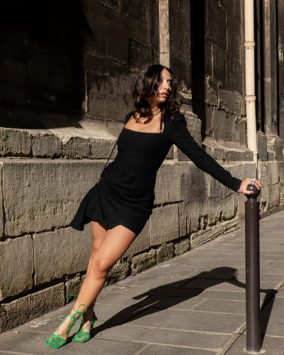 location robe Jacquemus en lin noire